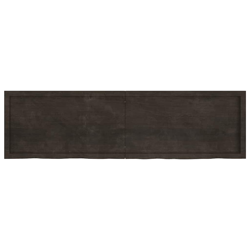 Wandschap behandeld massief eikenhout donkerbruin – afbeelding 2