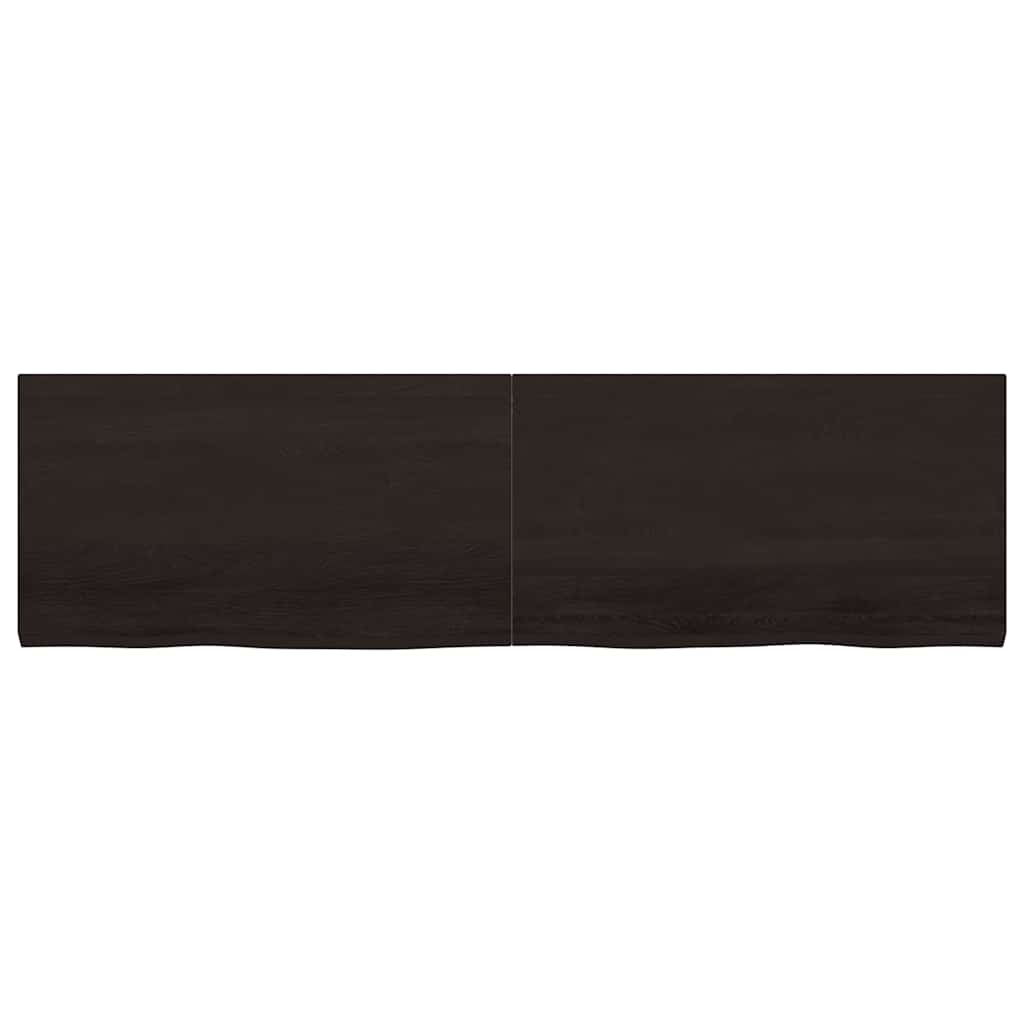 Wandschap behandeld massief eikenhout donkerbruin – afbeelding 3