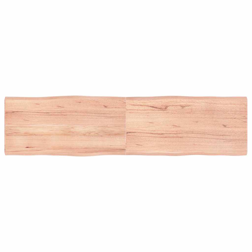 Tafelblad natuurlijke rand 160x40x(2-4) cm eikenhout lichtbruin