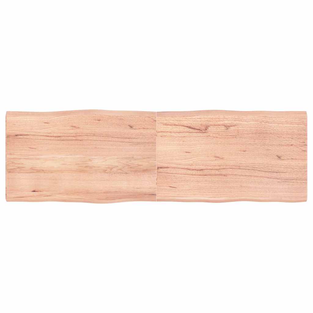 Tafelblad natuurlijke rand 160x50x(2-4) cm eikenhout lichtbruin