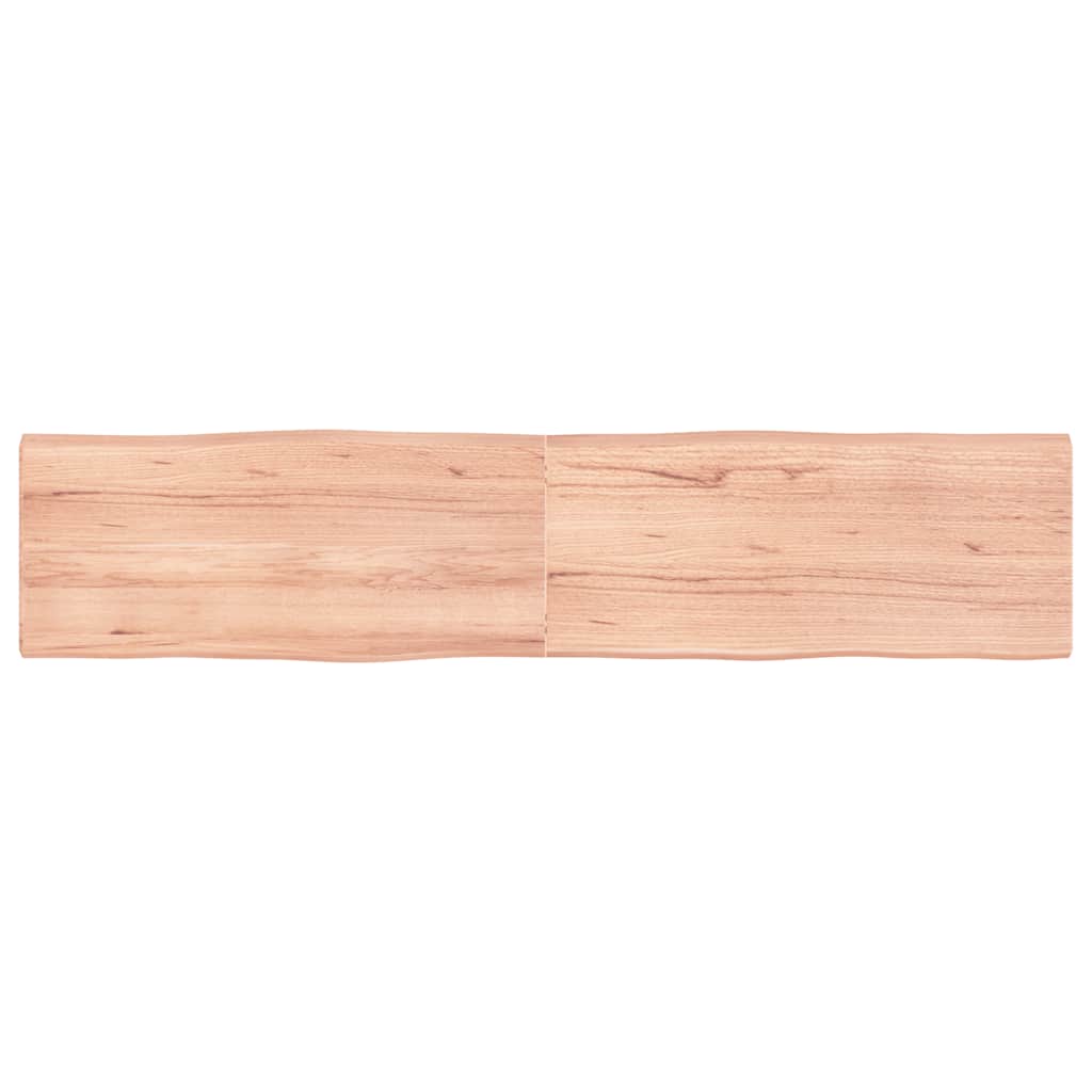 Tafelblad natuurlijke rand 180x40x(2-4) cm eikenhout lichtbruin