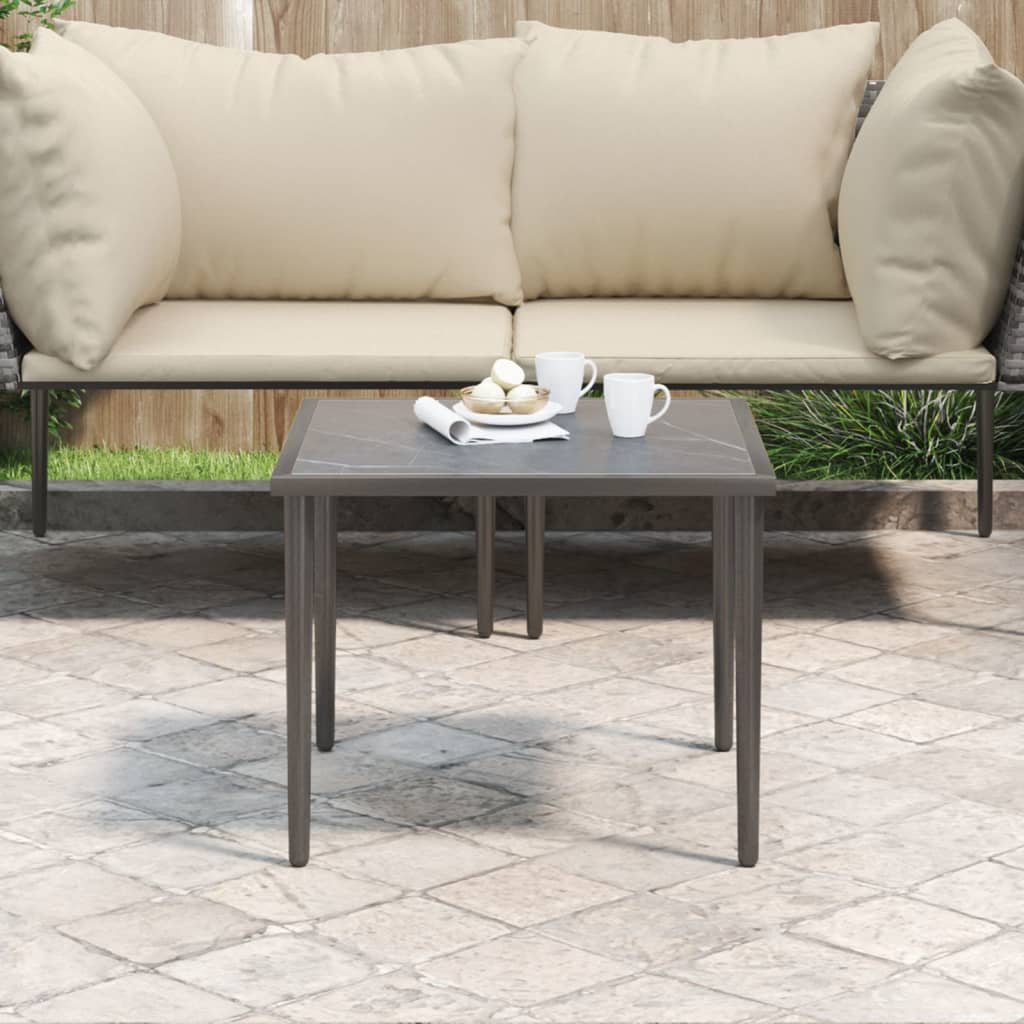 Tuintafel 48x48x37 cm staal grijs