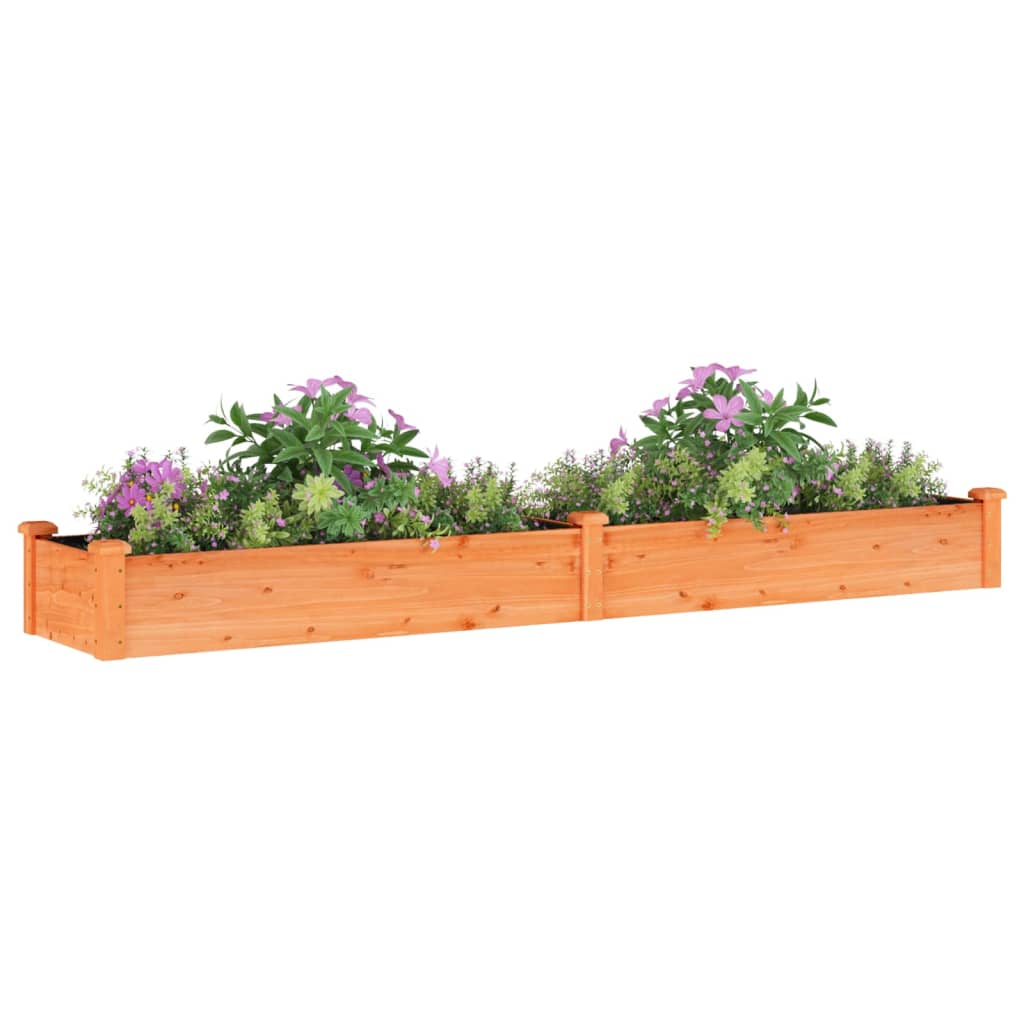 Plantenbak verhoogd met voering 240x45x25 cm vurenhout bruin – afbeelding 3