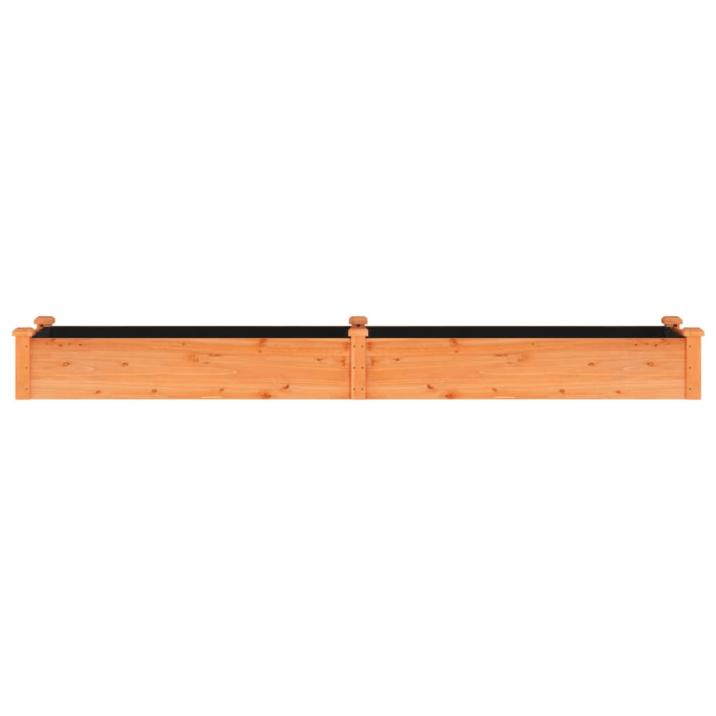 Plantenbak verhoogd met voering 240x45x25 cm vurenhout bruin – afbeelding 4