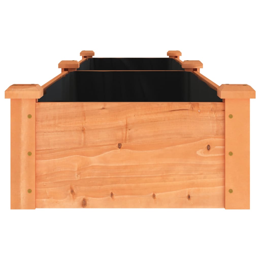 Plantenbak verhoogd met voering 240x45x25 cm vurenhout bruin – afbeelding 5