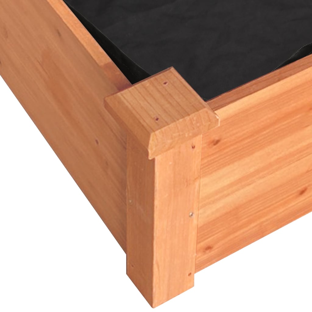 Plantenbak verhoogd met voering 240x45x25 cm vurenhout bruin – afbeelding 7