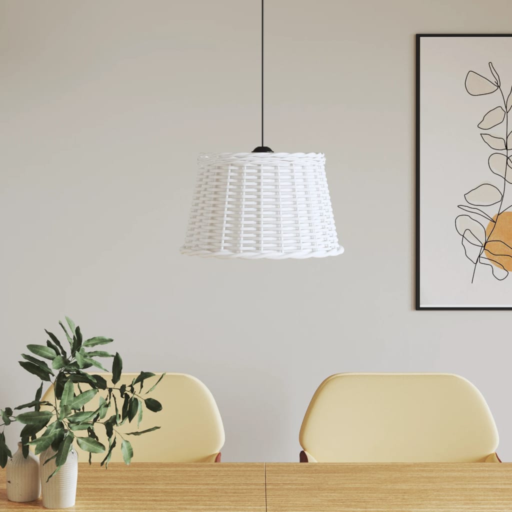 Plafondlampenkap Ø45x28 cm wicker wit