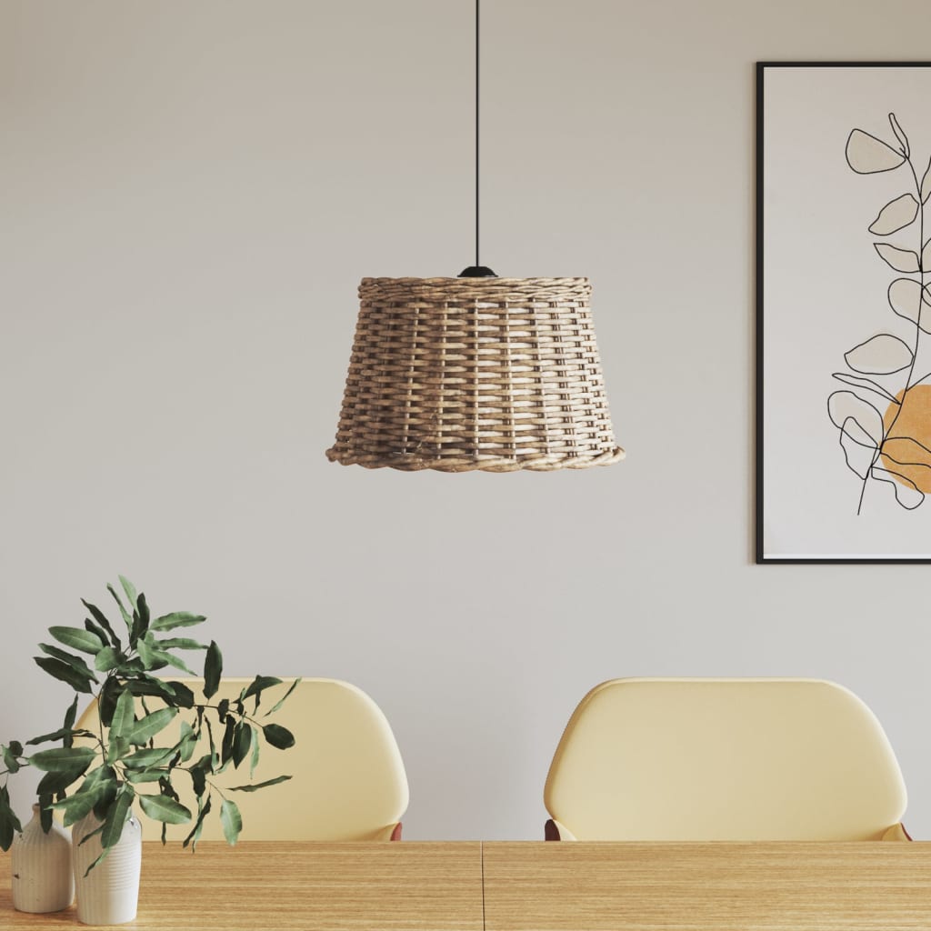 Plafondlampenkap Ø45x28 cm wicker bruin – afbeelding 1