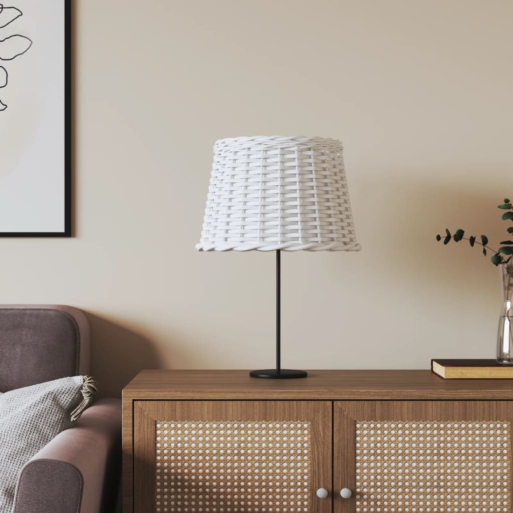 Lampenkap Ø40x26 cm wicker wit