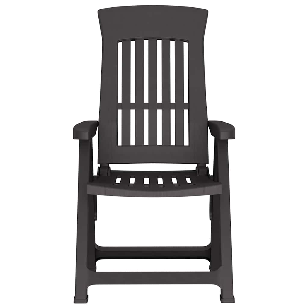 Tuinstoelen 2 st verstelbaar PP antracietkleurig – afbeelding 4
