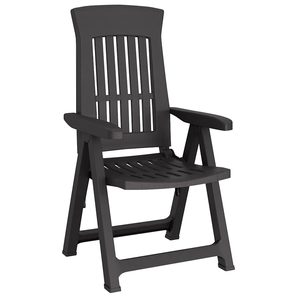 Tuinstoelen 2 st verstelbaar PP antracietkleurig – afbeelding 5