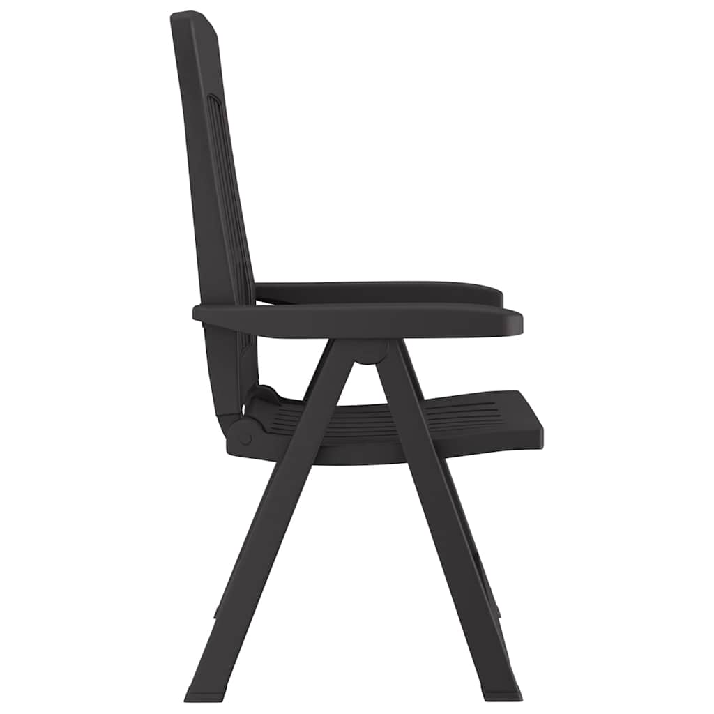 Tuinstoelen 2 st verstelbaar PP antracietkleurig – afbeelding 7