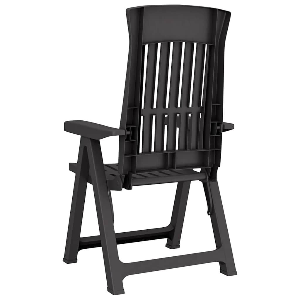 Tuinstoelen 2 st verstelbaar PP antracietkleurig – afbeelding 8