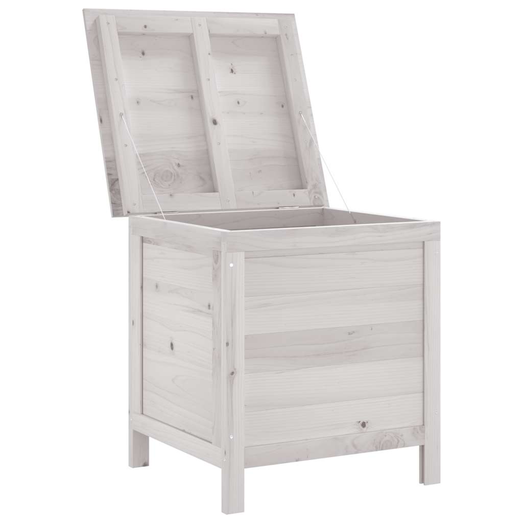 Tuinbox 50x49x56,5 cm massief vurenhout wit – afbeelding 3