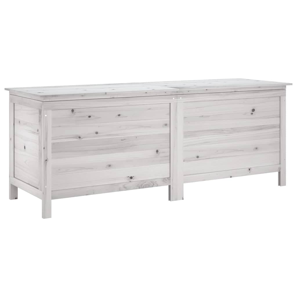 Tuinbox 150x50x56,5 cm massief vurenhout wit – afbeelding 2