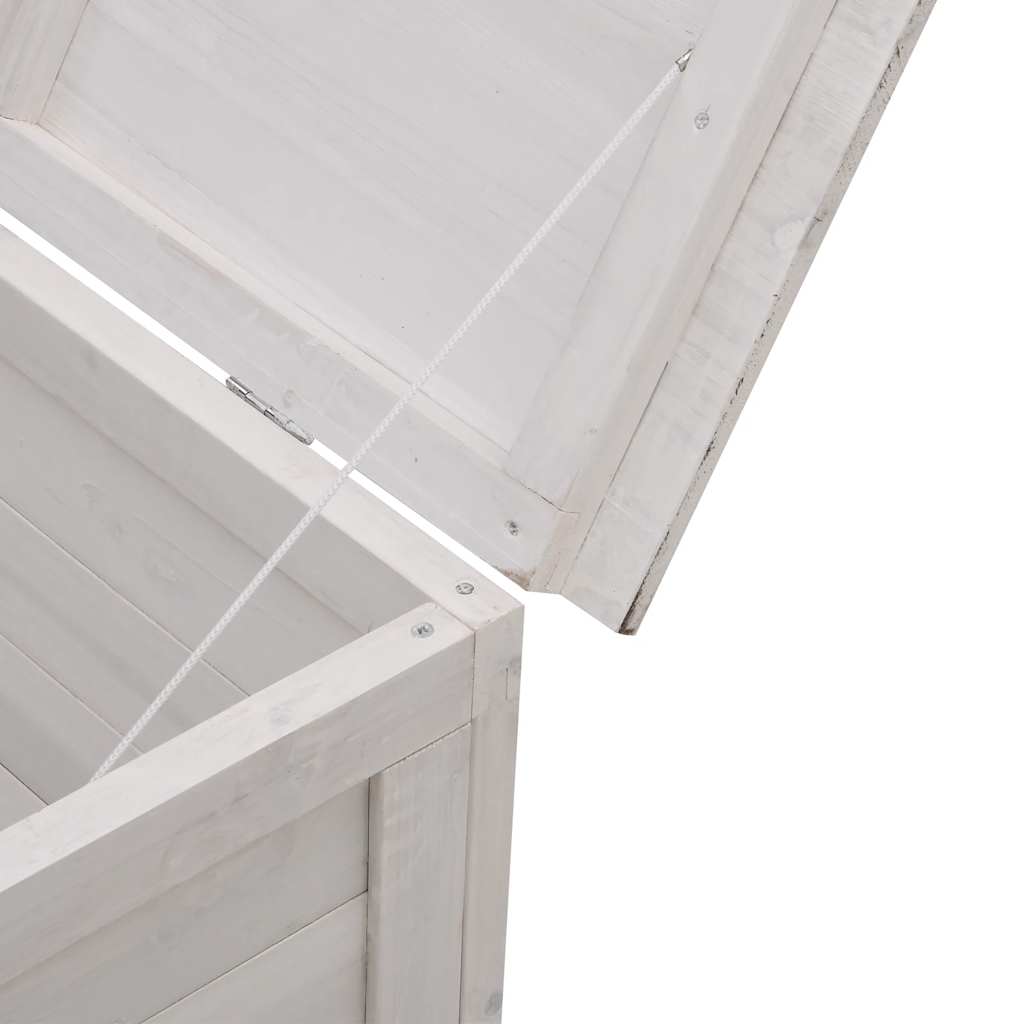 Tuinbox 150x50x56,5 cm massief vurenhout wit – afbeelding 7