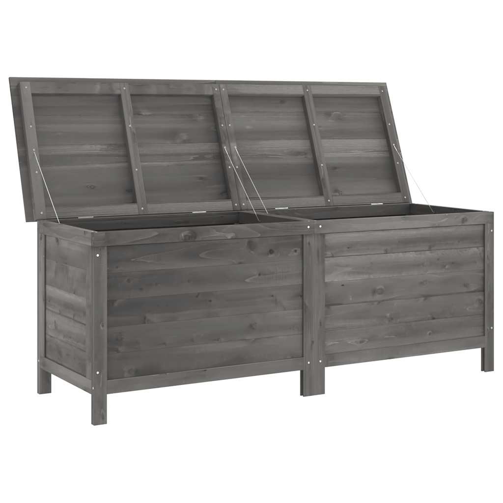 Tuinbox 150x50x56,5 cm massief vurenhout antracietkleurig – afbeelding 3