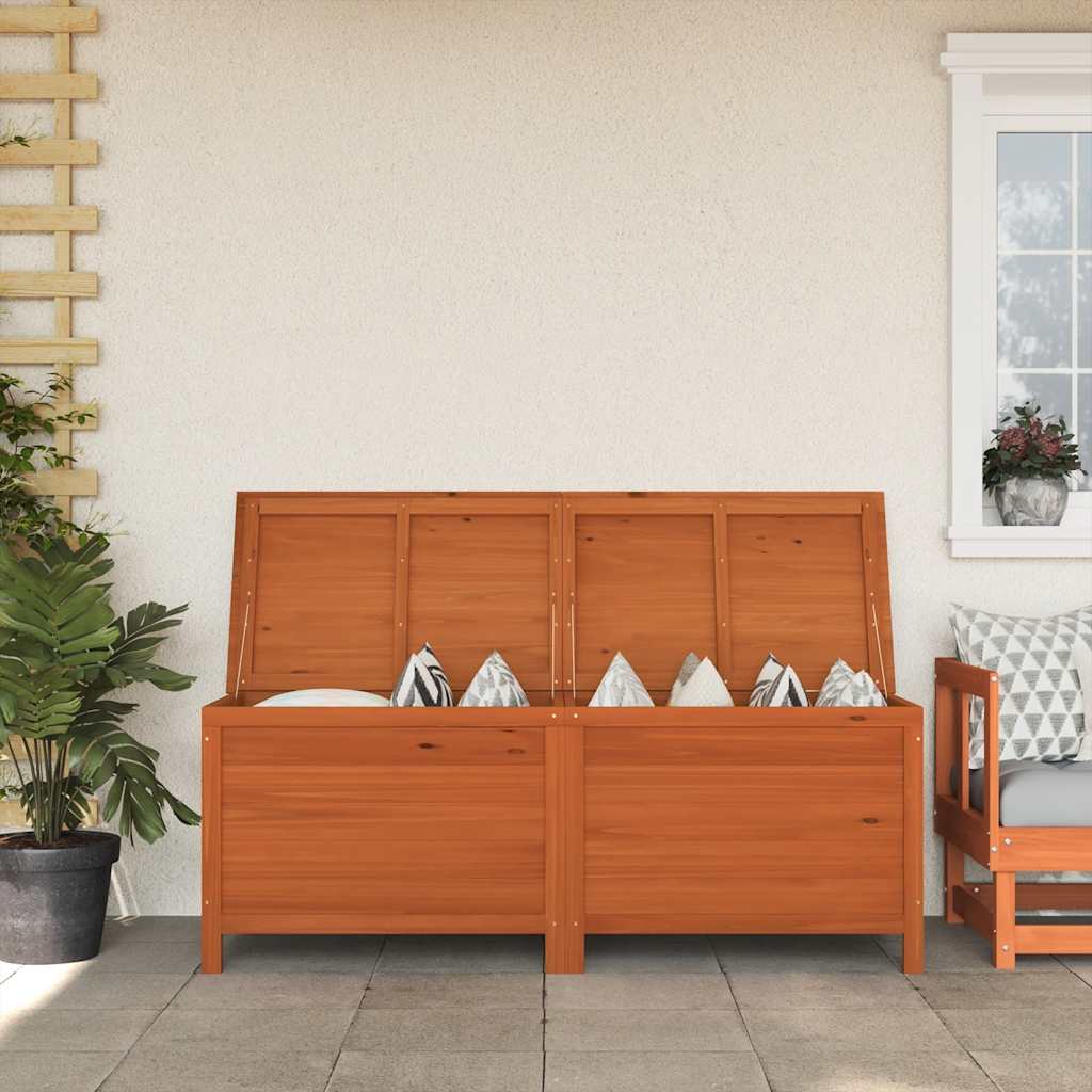 Tuinbox 150x50x56,5 cm massief vurenhout bruin – afbeelding 1