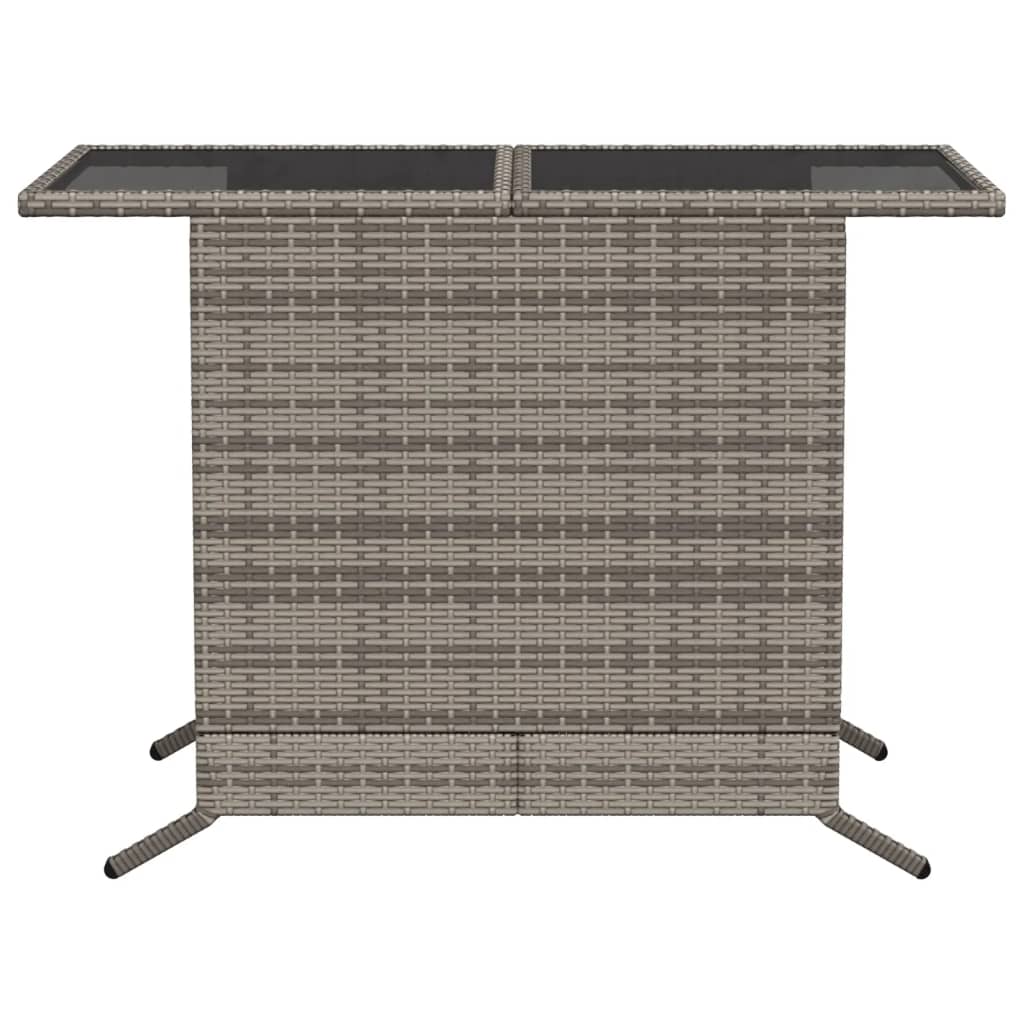 3-delige Bistroset met kussens poly rattan grijs – afbeelding 10