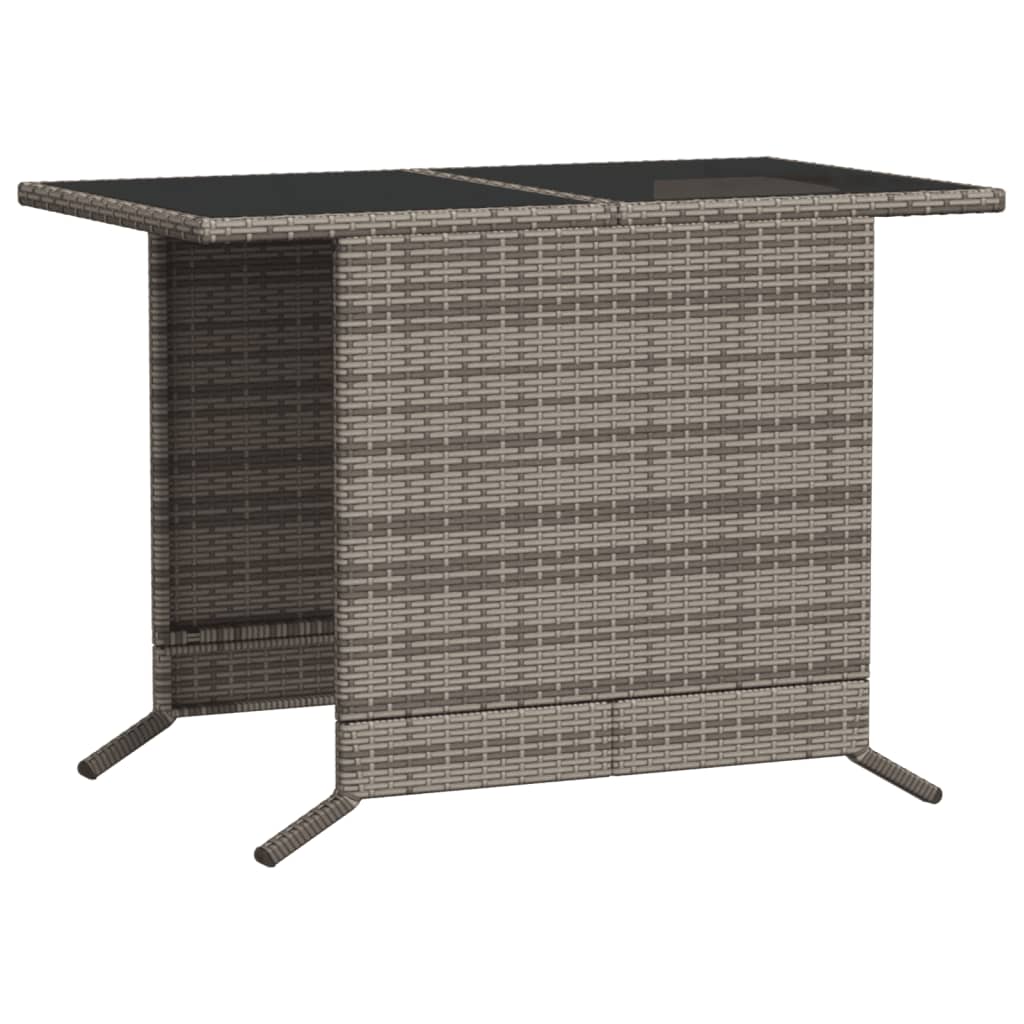 3-delige Bistroset met kussens poly rattan grijs – afbeelding 12