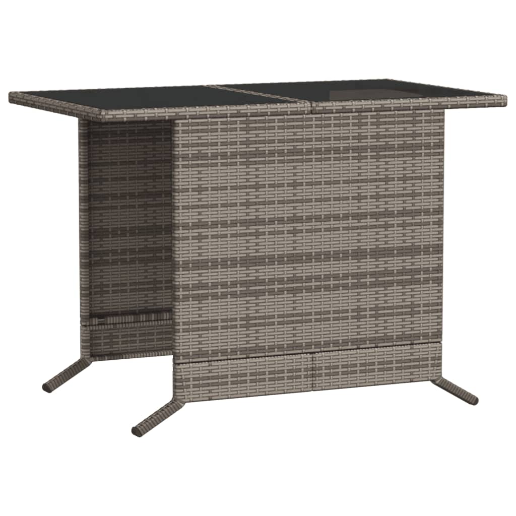 3-delige Bistroset met kussens poly rattan grijs – afbeelding 9