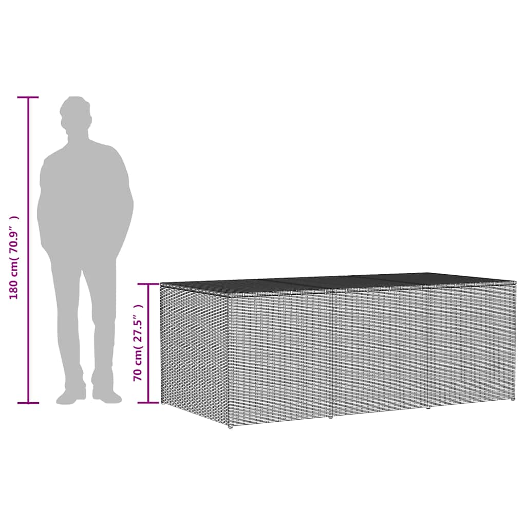 Tuinbox 984 L poly rattan gemengd beige – afbeelding 11