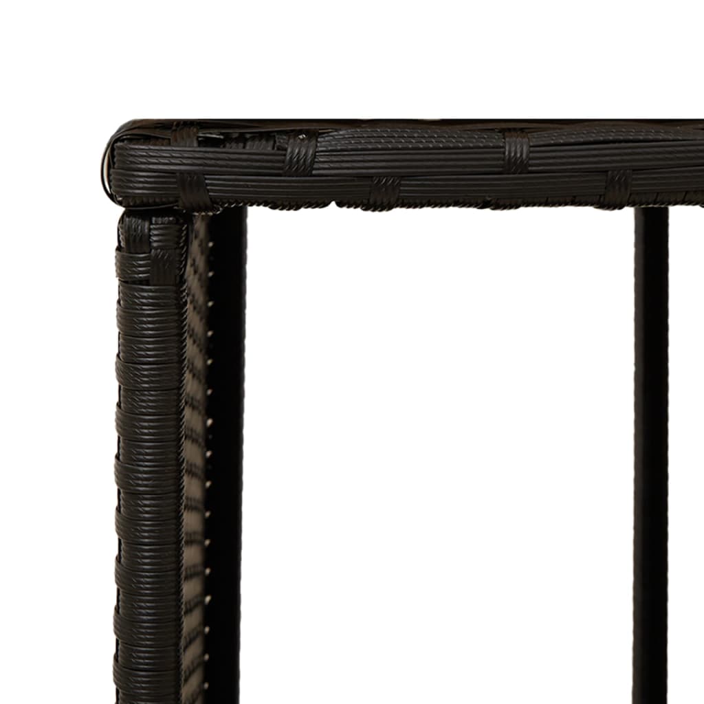 Hottub-ombouw poly rattan en massief acaciahout zwart – afbeelding 7