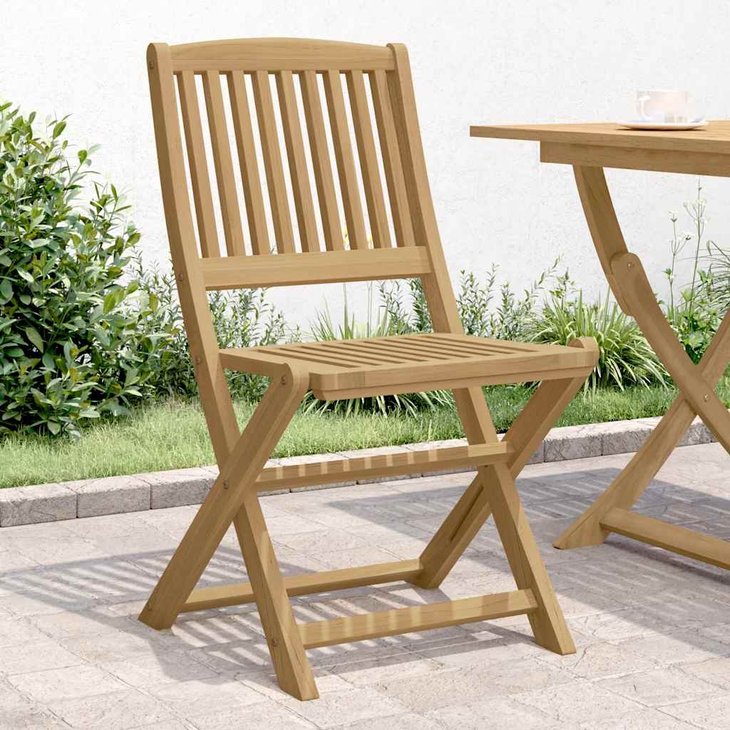 Tuinstoelen 4 st inklapbaar 44x50x88 cm massief acaciahout – afbeelding 1