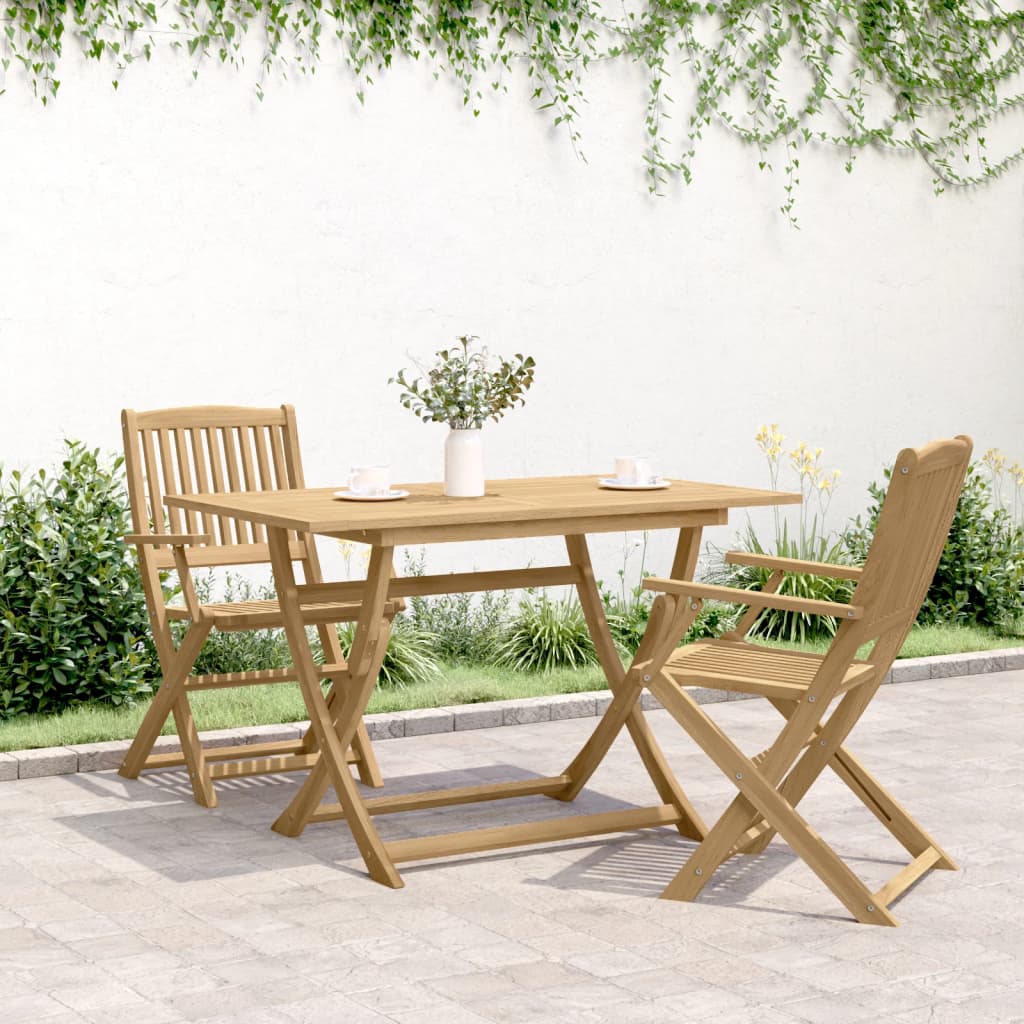 Tuintafel inklapbaar 120x70x75 cm massief acaciahout – afbeelding 3