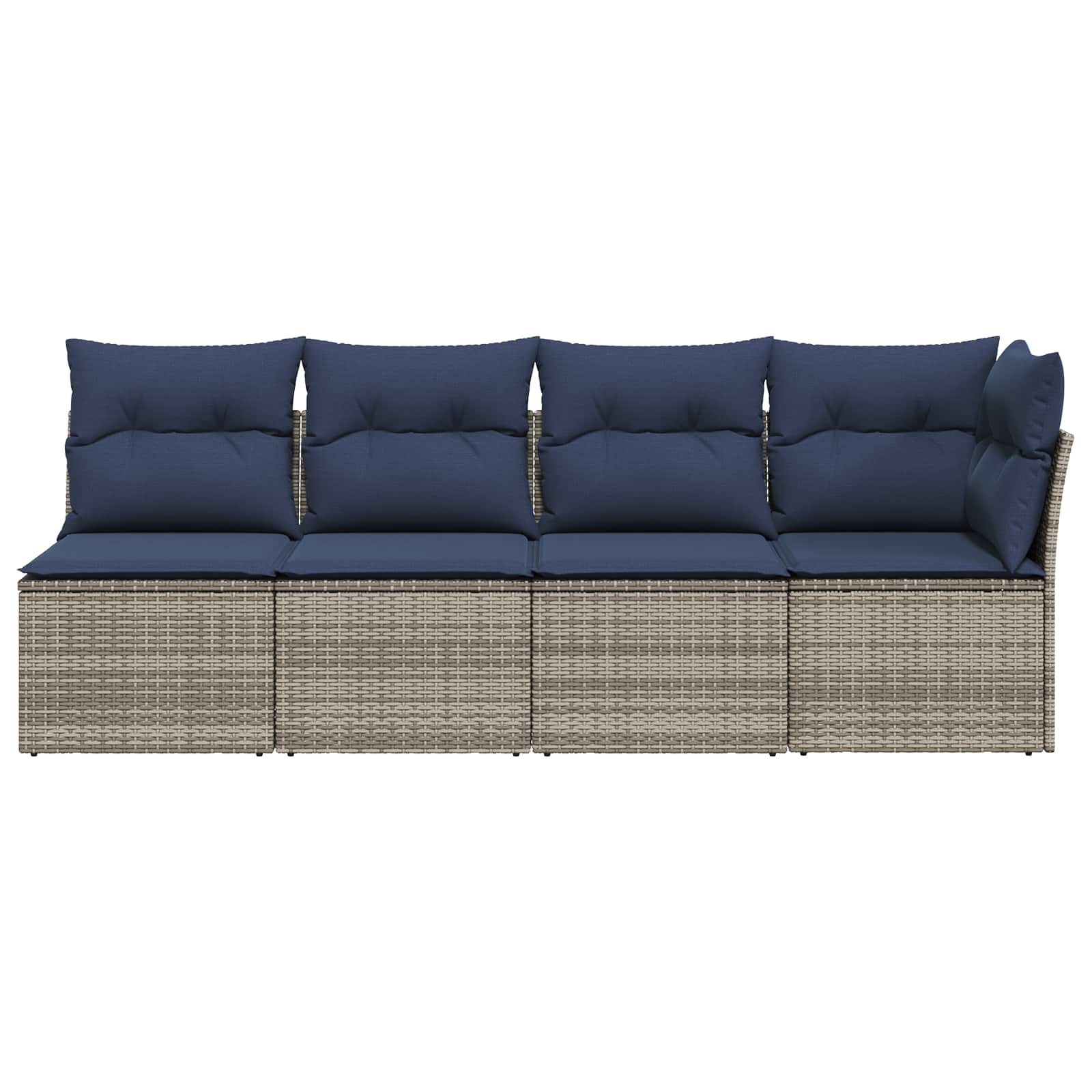 | Tuinbank | met kussen Grijs 227 x 62 x 69 cm poly rattan – afbeelding 4