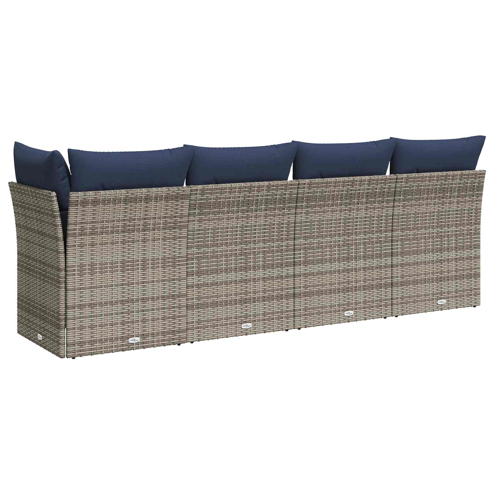 | Tuinbank | met kussen Grijs 227 x 62 x 69 cm poly rattan – afbeelding 6