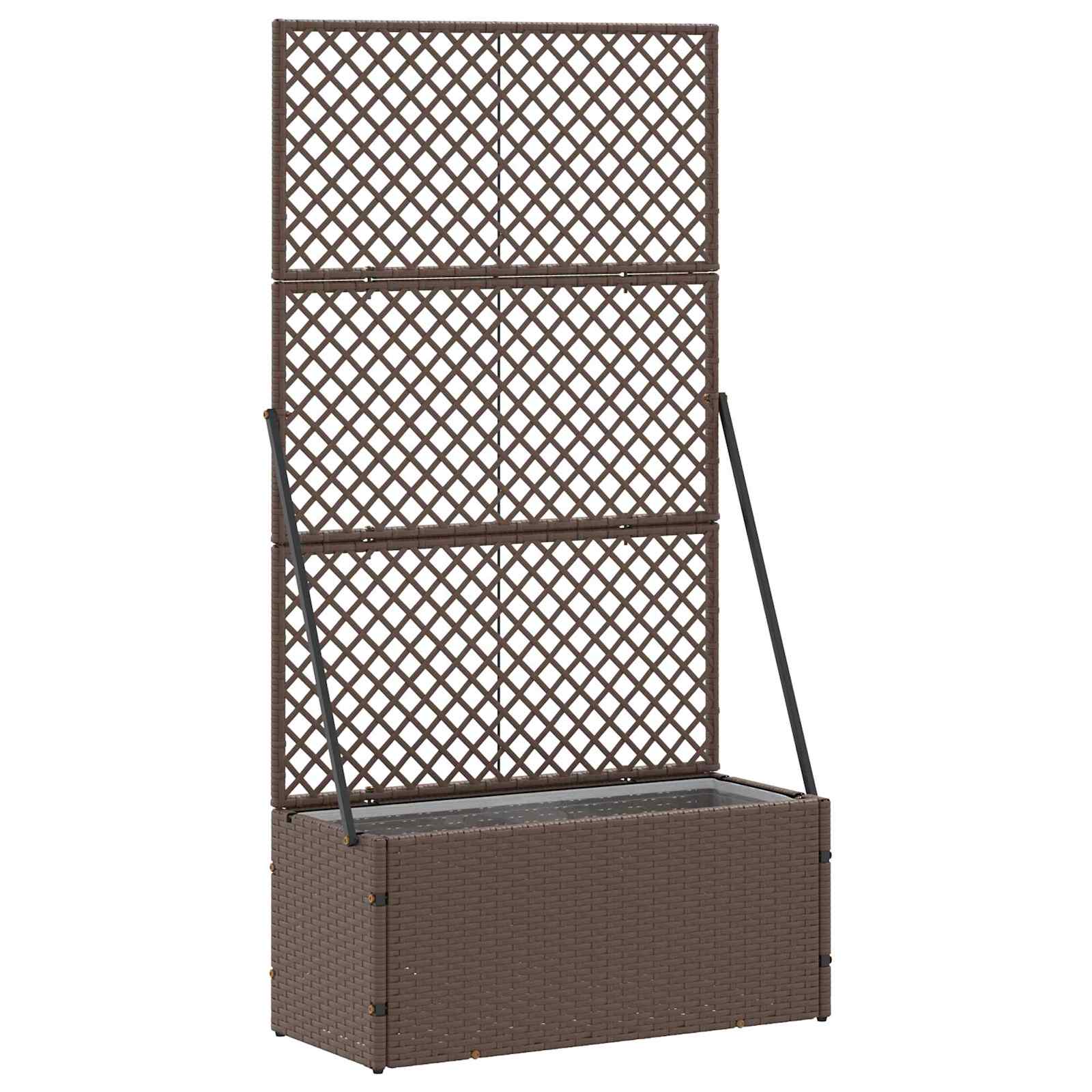 Tuin Trellis Planter Bruin 70 x 30 x 135 cm Metaal – afbeelding 1