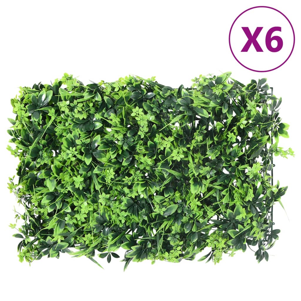 Hek met kunstbladeren 6 st 40x60 cm groen