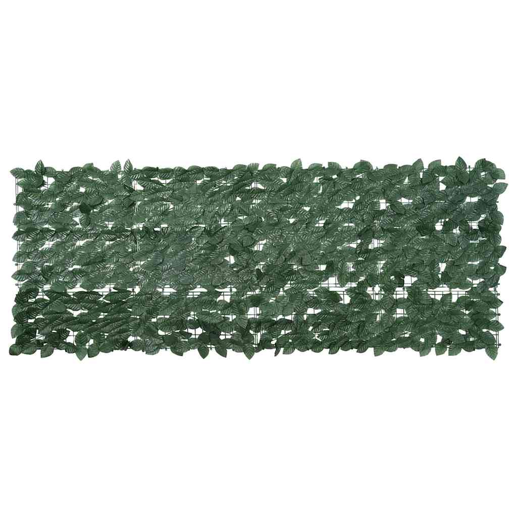 Balkonscherm met donkergroene bladeren 200x75 cm