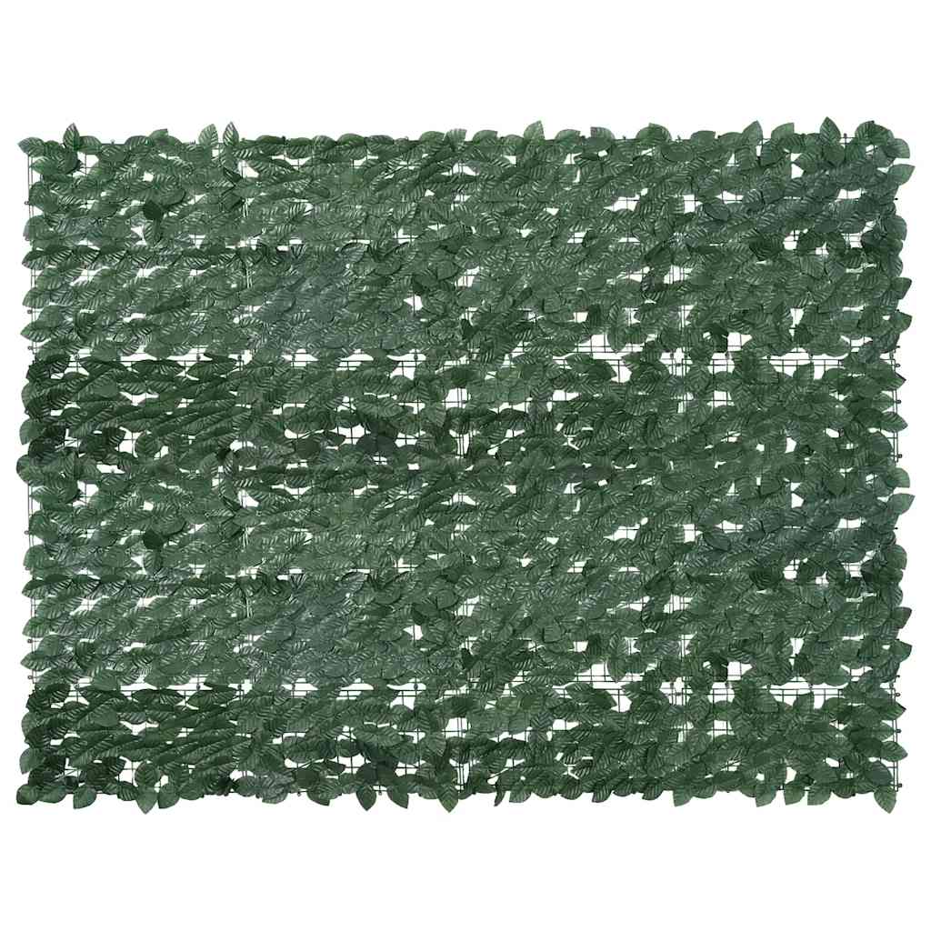 Balkonscherm met donkergroene bladeren 200x150 cm