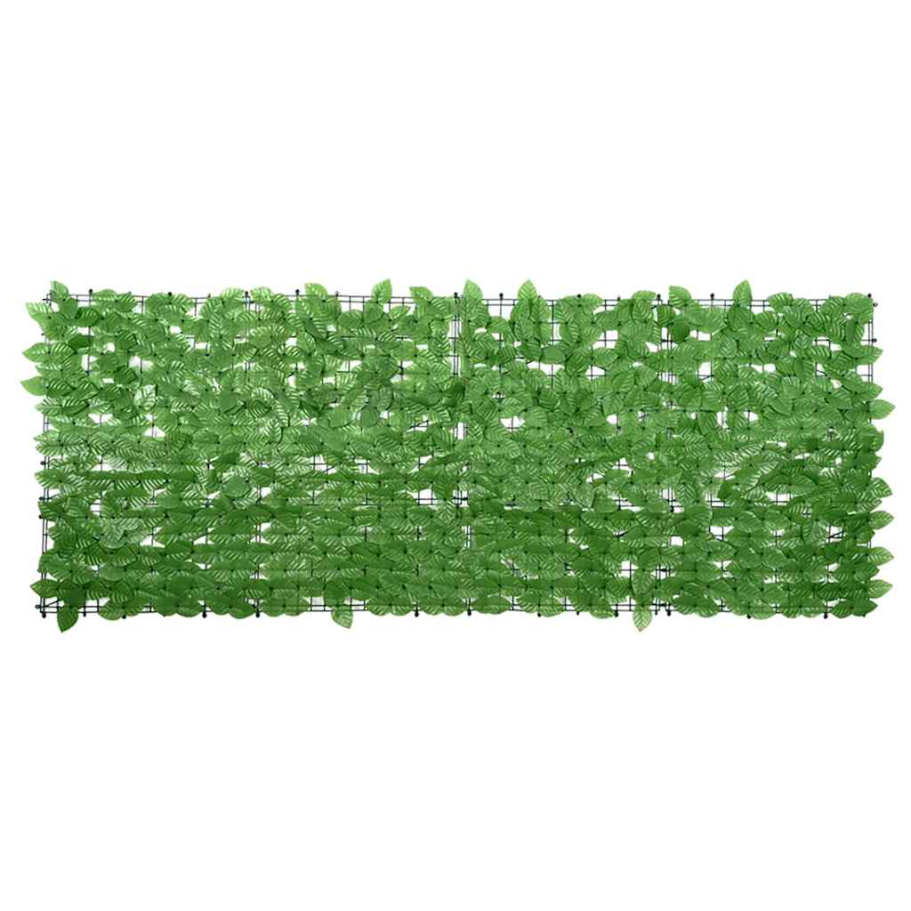 Balkonscherm met groene bladeren 200x75 cm