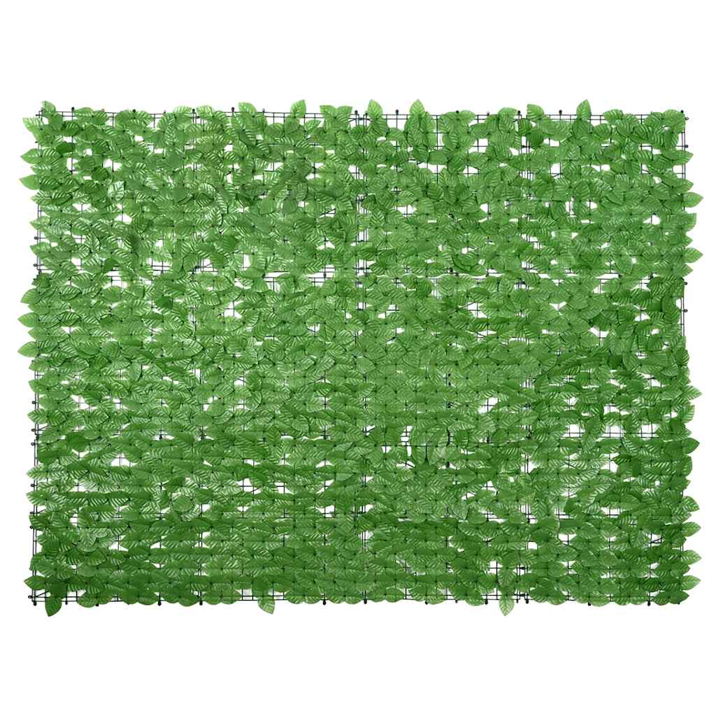 Balkonscherm met groene bladeren 200x150 cm