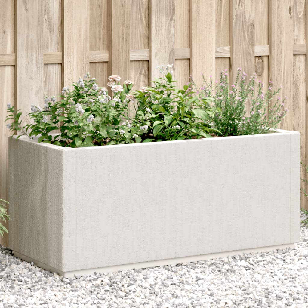 Plantenbak 80x36x35 cm polypropeen wit – afbeelding 1