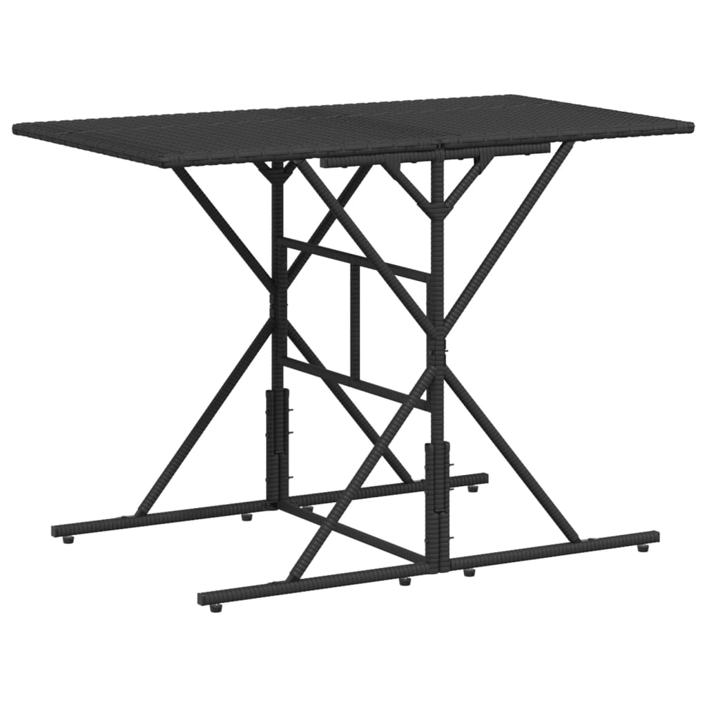 7-delige tuineetset met kussens zwart poly rattan – afbeelding 3