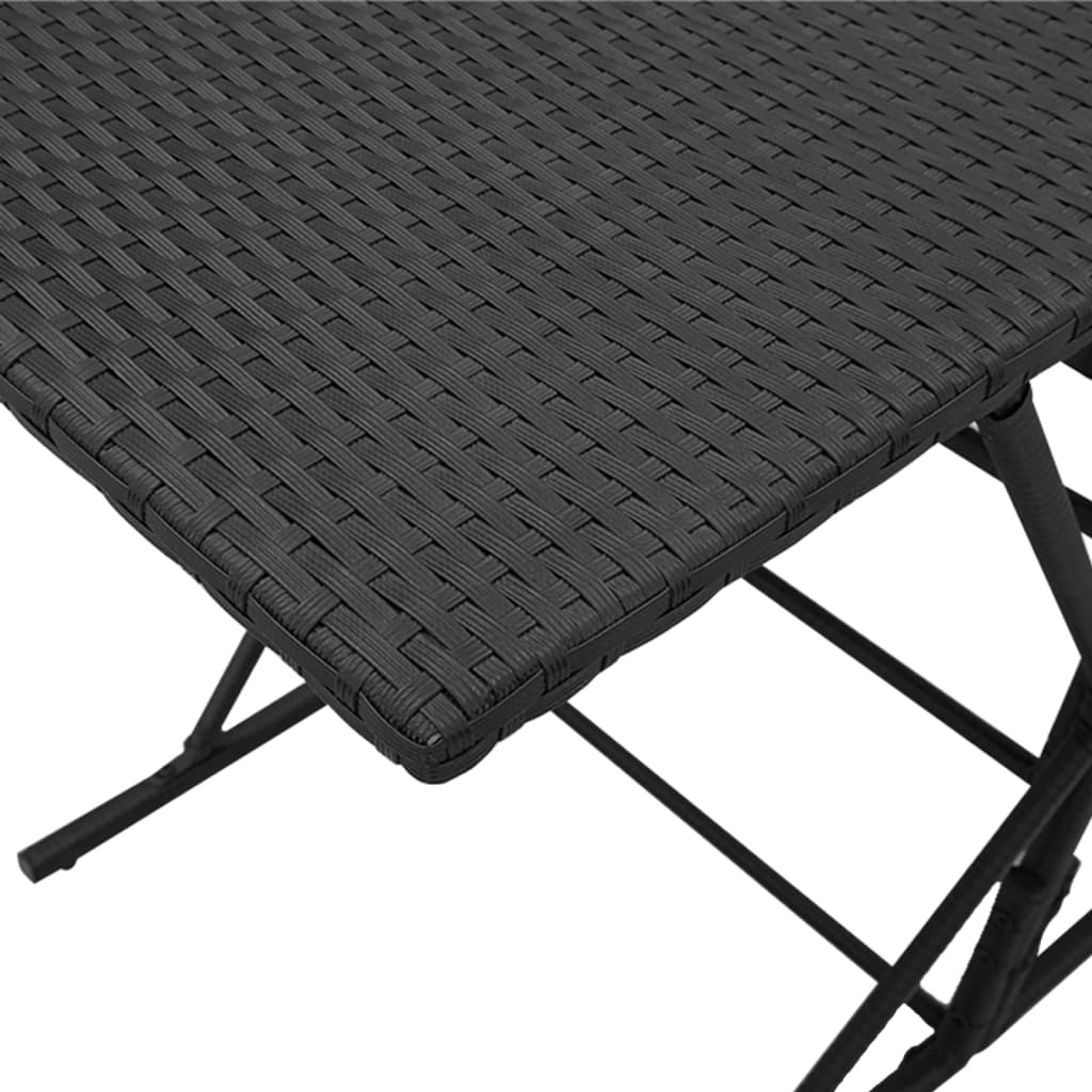 7-delige tuineetset met kussens zwart poly rattan – afbeelding 8