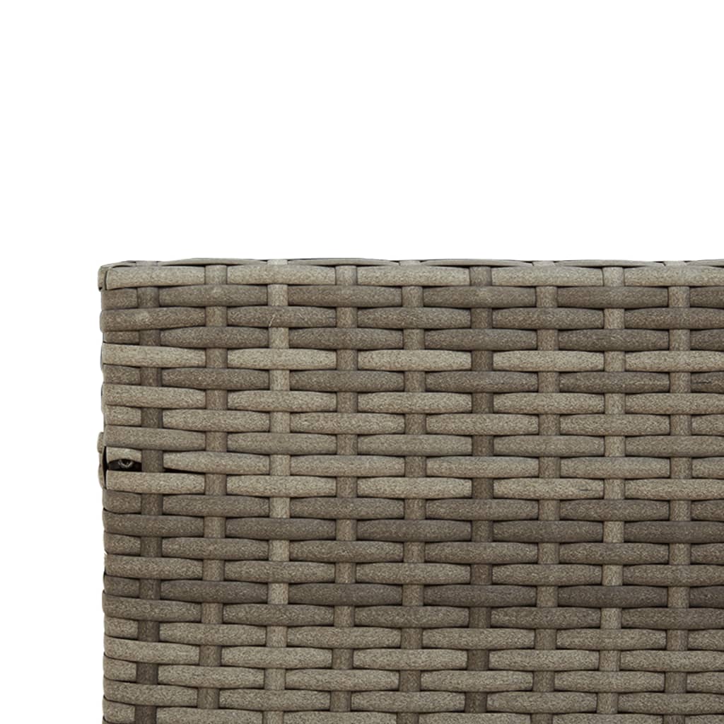 Tuinbank met tafel en kussens L-vormig grijs poly rattan – afbeelding 10
