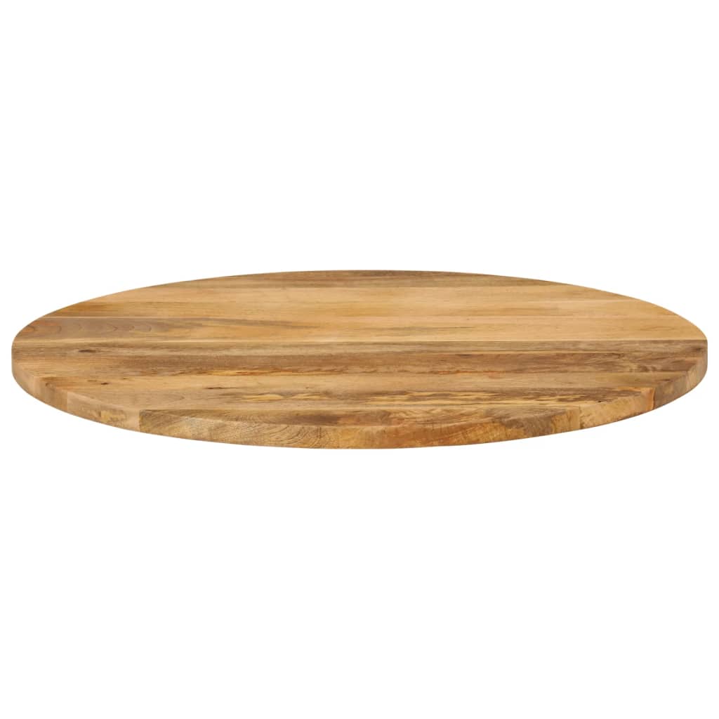 Tafelblad rond Ø 80x2,5 cm massief ruw mangohout – afbeelding 3