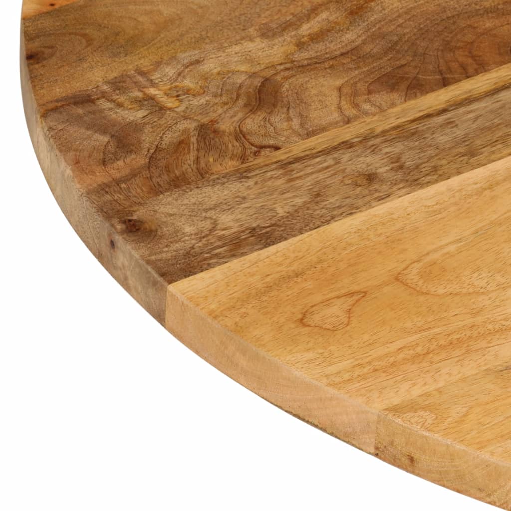 Tafelblad rond Ø 80x2,5 cm massief ruw mangohout – afbeelding 6