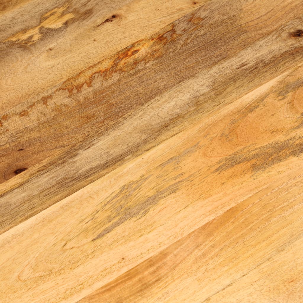 Tafelblad rond Ø 80x2,5 cm massief ruw mangohout – afbeelding 7