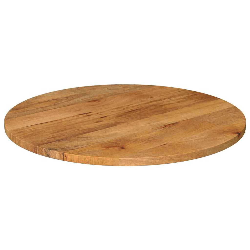 Tafelblad rond Ø 70x2,5 cm massief ruw mangohout – afbeelding 2