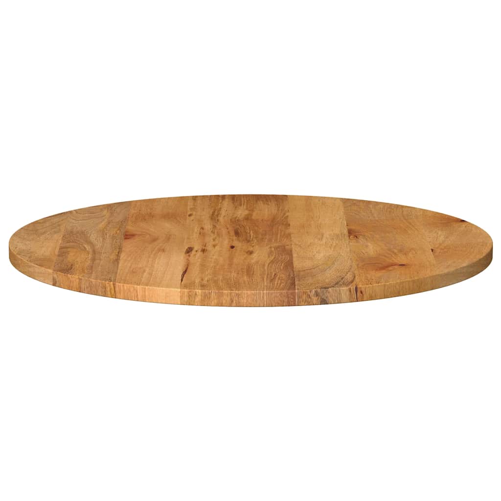 Tafelblad rond Ø 70x2,5 cm massief ruw mangohout – afbeelding 4