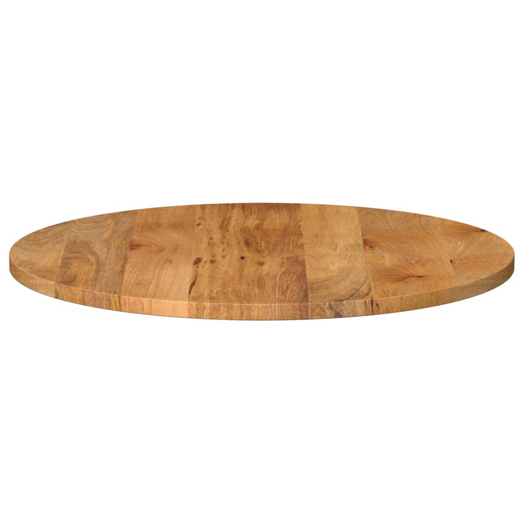 Tafelblad rond Ø 80x3,8 cm massief ruw mangohout – afbeelding 4