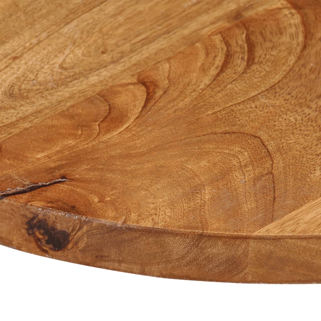 Tafelblad rond Ø 80x3,8 cm massief ruw mangohout – afbeelding 6