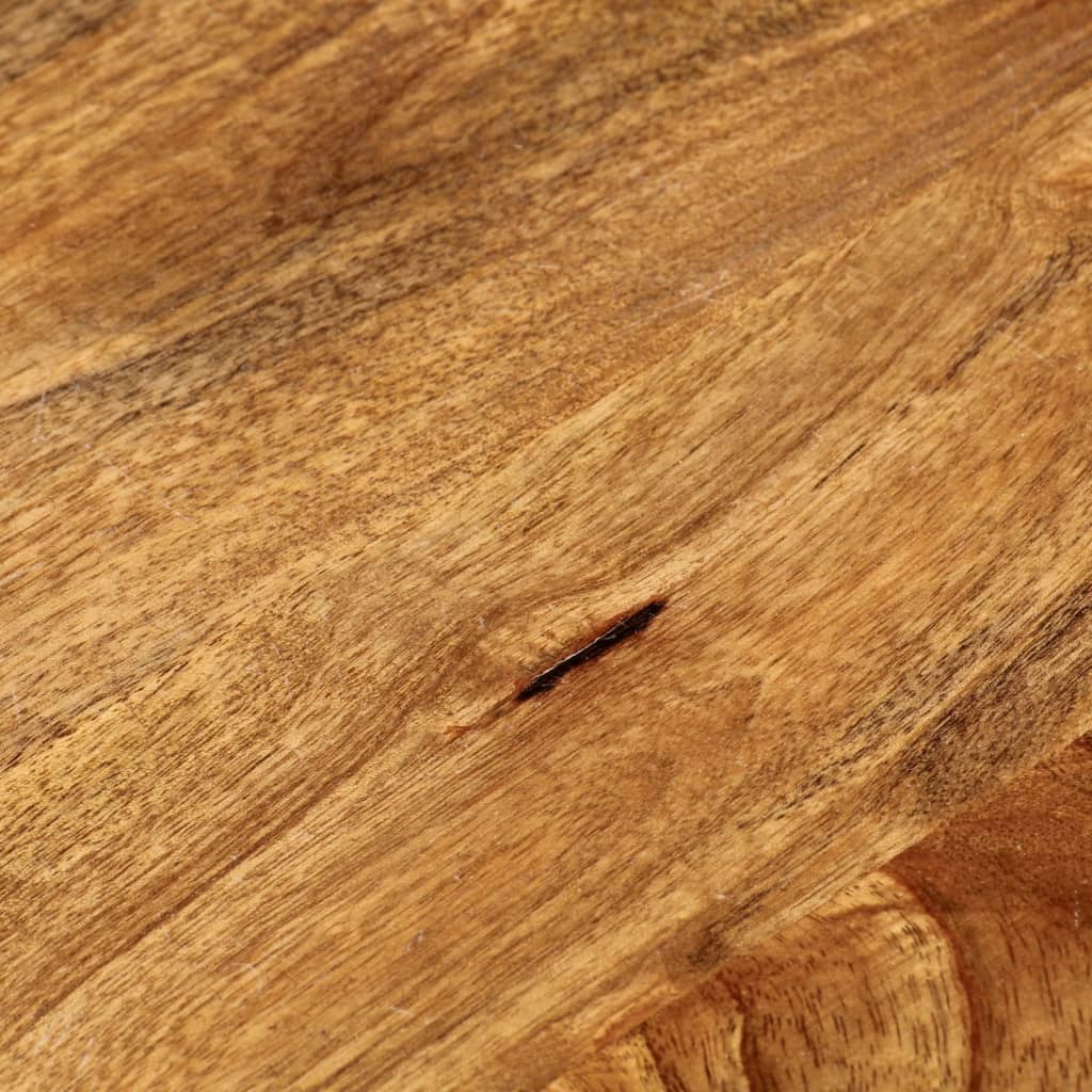 Tafelblad rond Ø 80x3,8 cm massief ruw mangohout – afbeelding 7
