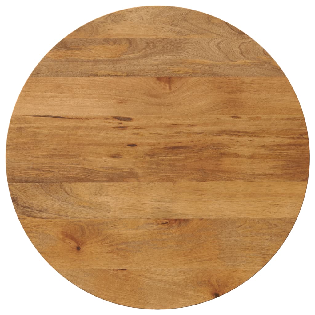 Tafelblad rond Ø 90x3,8 cm massief ruw mangohout